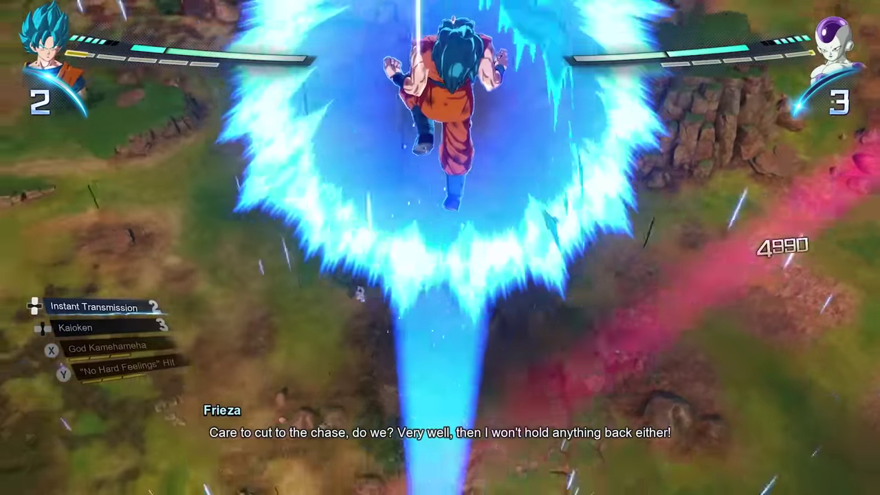 Goku performing Kamehameha in Sparking ZERO